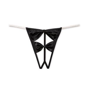 Victoria’s Secret Dream angels crotchless satin bow V-string panty